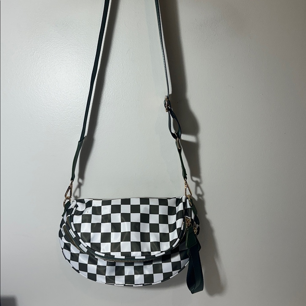 New Checkerboard Bum Bag Crossbody - Picture 3 of 4
